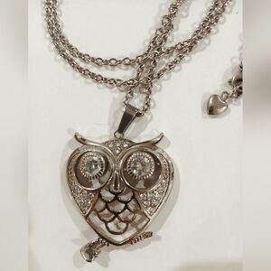 Tocara Stainless Steel Owl Pendant Necklace
